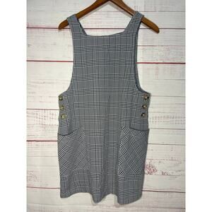 Entro Boutique Black & White Plaid Jumper | Size Medium